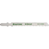 Полотна KRAFTOOL, T127DF, для эл/лобзика, Bi-Metall, по мягкому металлу (3-15мм), EU-хвост., шаг 3мм, 75мм, 2шт 159556-3
