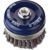 DEXX. Щетка чашечная усиленная для УШМ, жгутированная стальная проволока 0,5мм, 100ммхМ14 35106-100