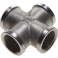 Крестовина GENERAL FITTINGS никелированная латунь, г/г/г/г, 3/4" 51048-3/4