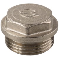 Заглушка GENERAL FITTINGS, 6-ти гранная головка с прижимной шайбой, латунь, наружная резьба, 1" 51100-1